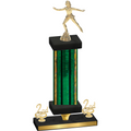 Premium Single Green Glacier Second Place Skater Trophy