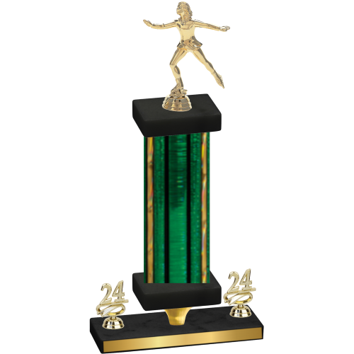 Premium Single Green Glacier Year Skater Trophy