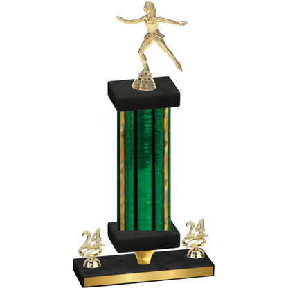 Premium Single Green Glacier Year Skater Trophy