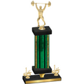 Premium Single Green Glacier First Place Weights Trophy
