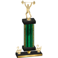 Premium Single Green Glacier Second Place Weights Trophy