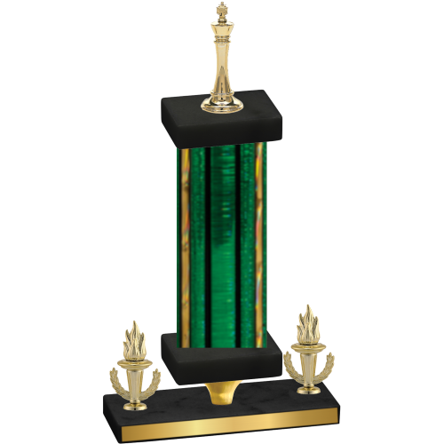 Premium Single Green Glacier Victory Chess Trophy