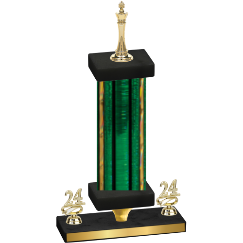 Premium Single Green Glacier Year Chess Trophy