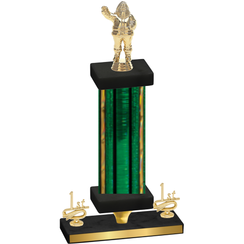 Premium Single Green Glacier First Place Holiday Trophy