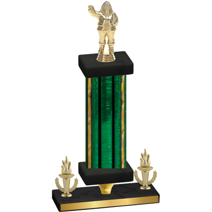 Premium Single Green Glacier Victory Holiday Trophy