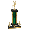 Premium Single Green Glacier Victory Majorette Trophy
