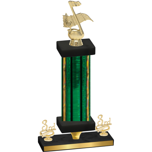 Premium Single Green Glacier Third Place Music Trophy