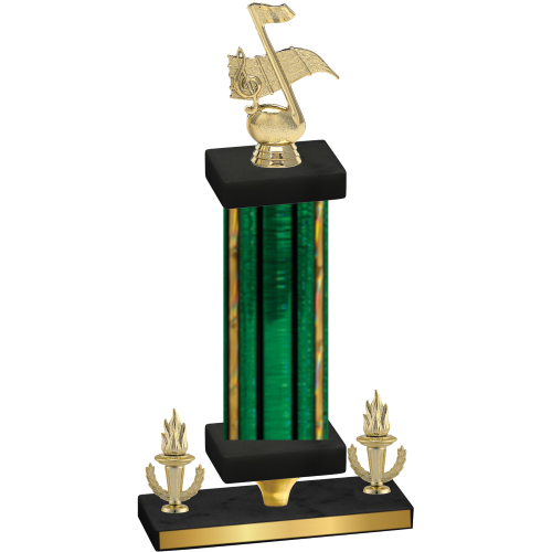 Premium Single Green Glacier Victory Music Trophy