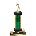 Premium Single Green Glacier First Place Golf Trophy