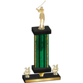 Premium Single Green Glacier Year Golf Trophy