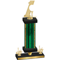 Premium Single Green Glacier First Place Golf Trophy