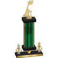 Premium Single Green Glacier Victory Golf Trophy