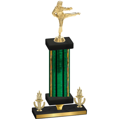 Premium Single Green Glacier Victory Karate Trophy