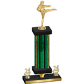 Premium Single Green Glacier Year Karate Trophy