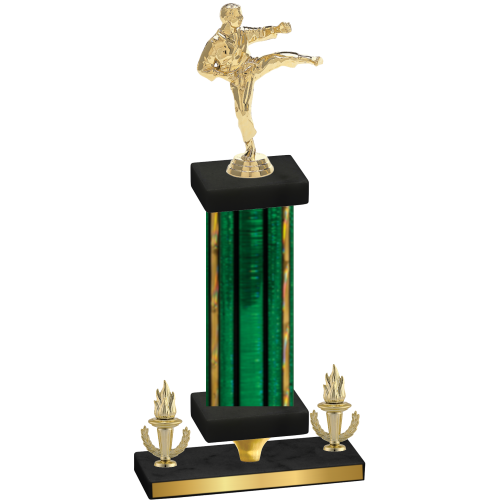 Premium Single Green Glacier Victory Karate Trophy