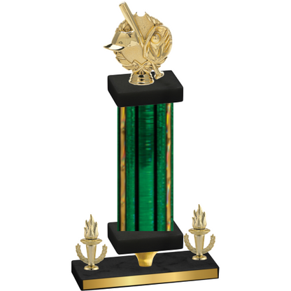 Premium Single Green Glacier Victory Baseball Trophy