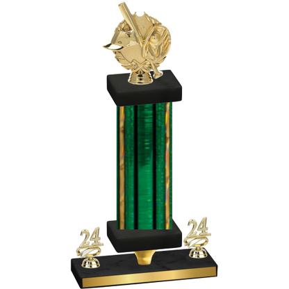 Premium Single Green Glacier Year Baseball Trophy
