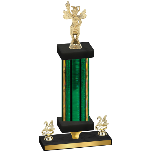 Premium Single Green Glacier Year Academics Trophy