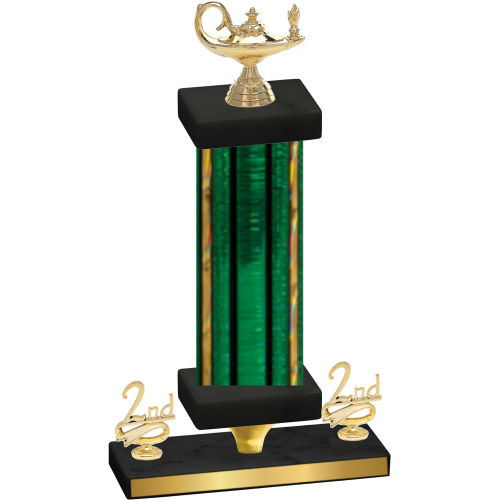 Premium Single Green Glacier Second Place Academics Trophy