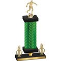 Premium Single Green Carbon Fiber Victory Soccer Trophy