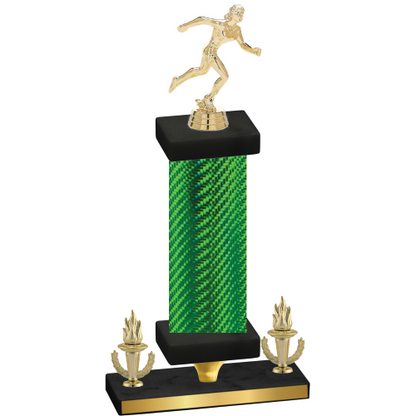 Premium Single Green Carbon Fiber Victory Running Trophy