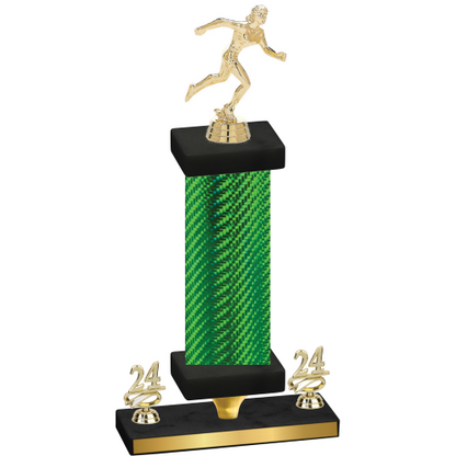 Premium Single Green Carbon Fiber Year Running Trophy