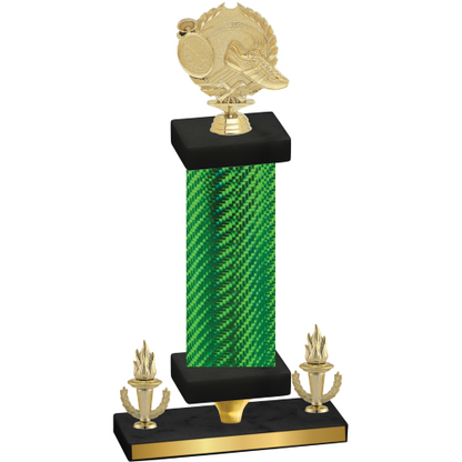 Premium Single Green Carbon Fiber Victory Running Trophy