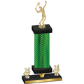 Premium Single Green Carbon Fiber Year Tennis Trophy