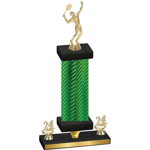 Premium Single Green Carbon Fiber Year Tennis Trophy
