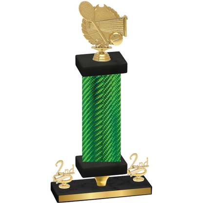 Premium Single Green Carbon Fiber Second Place Tennis Trophy