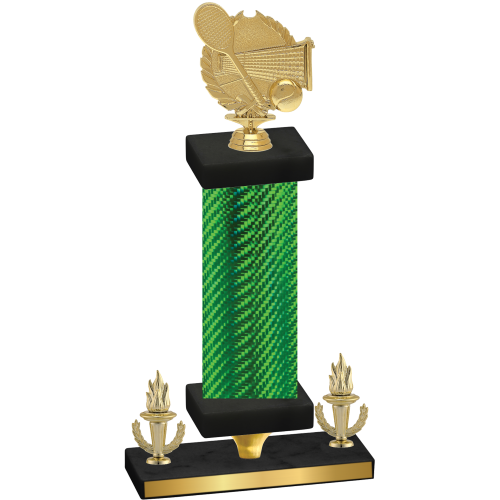 Premium Single Green Carbon Fiber Victory Tennis Trophy