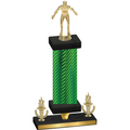 Premium Single Green Carbon Fiber Victory Wrestling Trophy