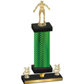 Premium Single Green Carbon Fiber Year Wrestling Trophy