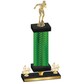 Premium Single Green Carbon Fiber Fourth Place Swimming Trophy