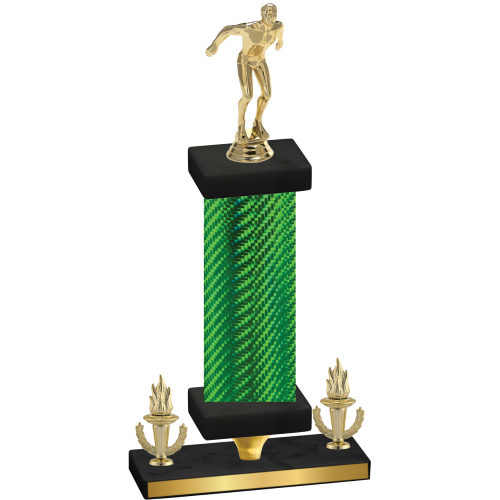 Premium Single Green Carbon Fiber Victory Swimming Trophy