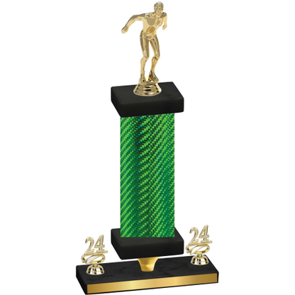 Premium Single Green Carbon Fiber Year Swimming Trophy