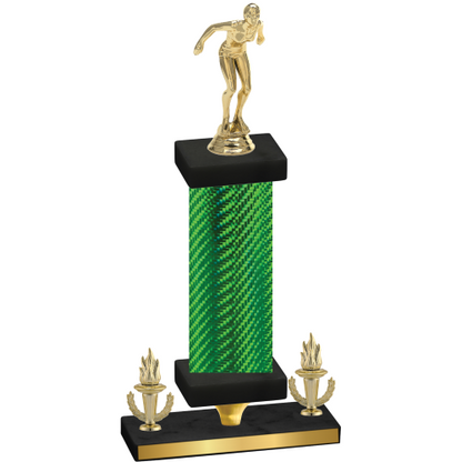 Premium Single Green Carbon Fiber Victory Tennis Trophy