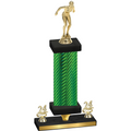 Premium Single Green Carbon Fiber Year Tennis Trophy