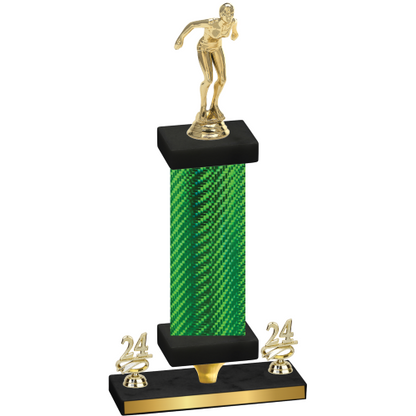 Premium Single Green Carbon Fiber Year Tennis Trophy