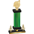 Premium Single Green Carbon Fiber Victory Swimming Trophy