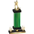 Premium Single Green Carbon Fiber Fourth Place Hockey Trophy
