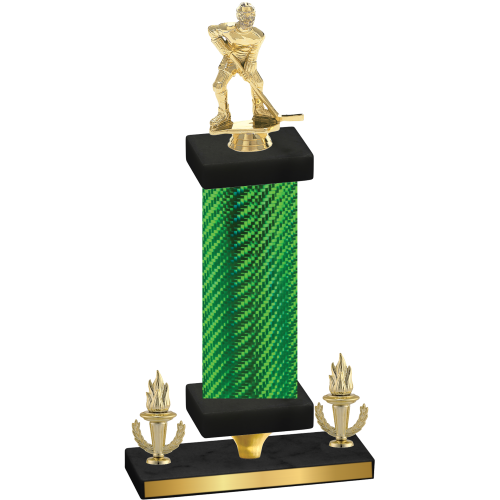 Premium Single Green Carbon Fiber Victory Hockey Trophy