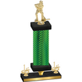 Premium Single Green Carbon Fiber First Place Hockey Trophy