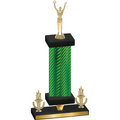 Premium Single Green Carbon Fiber Victory Victory Trophy