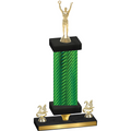 Premium Single Green Carbon Fiber Year Victory Trophy