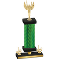 Premium Single Green Carbon Fiber First Place Victory Trophy