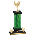 Premium Single Green Carbon Fiber Third Place Victory Trophy
