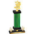 Premium Single Green Carbon Fiber Fourth Place Pickleball Trophy