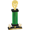 Premium Single Green Carbon Fiber Fourth Place Pickleball Trophy