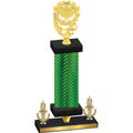 Premium Single Green Carbon Fiber Victory Pickleball Trophy